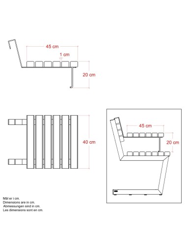 Relax hængebord - 40 cm - ThermoWood®
