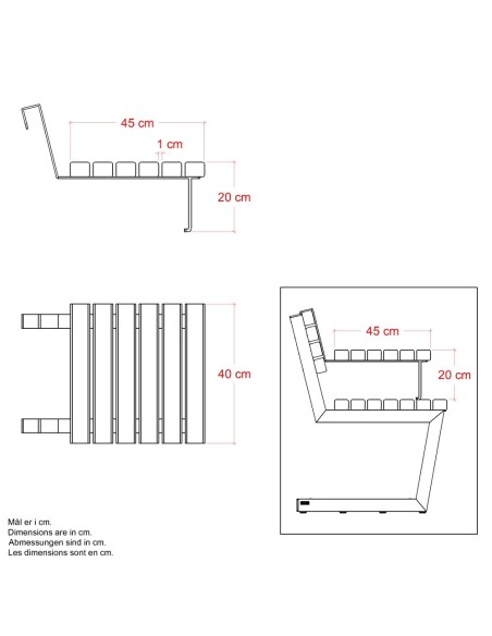 Relax hængebord - 40 cm - ThermoWood®