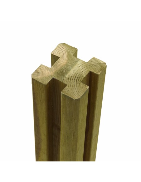 Omlimet profilstolpe m/4 spor - 9×9×298 cm