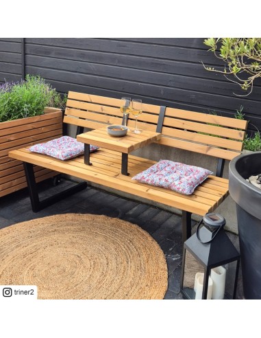 Relax bænk m/hængebord - 150 cm - ThermoWood®