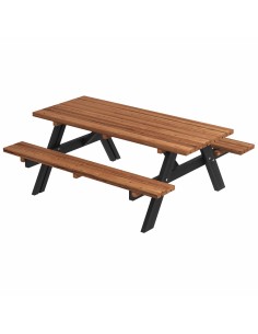 Bord/bænkesæt - 177 cm - ThermoWood®/sort