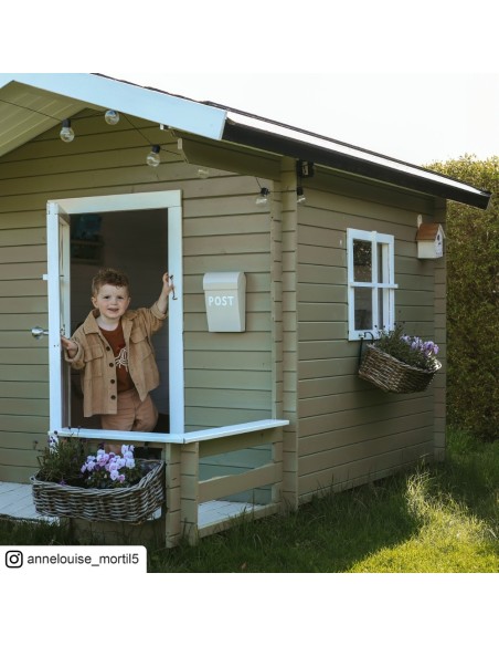 Legehus 182×161 cm + 72 cm terrasse - ubehandlet - inkl. tagpap
