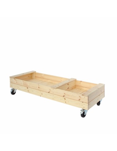 Fun bænk m/multikasse og hjul - 180 cm