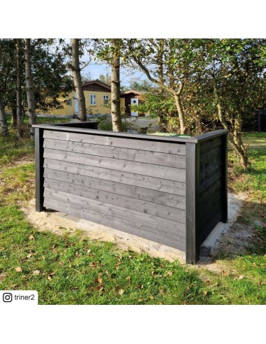 Renovationsskjul Klink profil - sort -...
