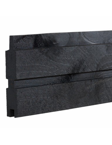 PLUS Plank profilhegn - 174×129 cm - sort - PEFC
