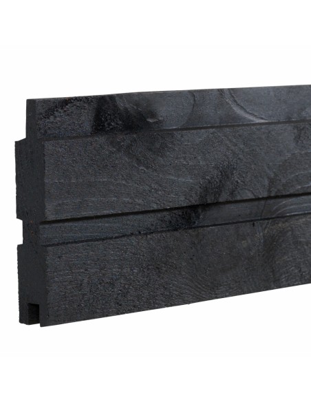 PLUS Plank profilhegn - 174×166 cm - sort - PEFC