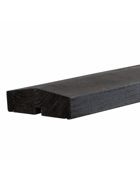 PLUS Plank profilhegn - 174×166 cm - sort - PEFC