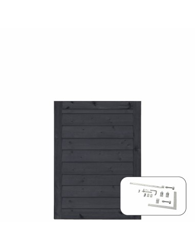 PLUS Klink enkeltlåge - 100×125 cm - sort -...