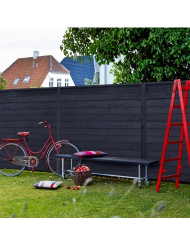 PLUS Klink profilhegn - 174×166 cm - sort - PEFC