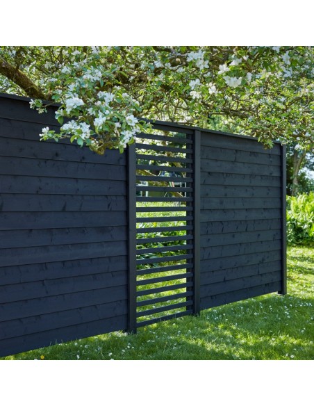 PLUS Klink profilhegn - 174×166 cm - sort - PEFC