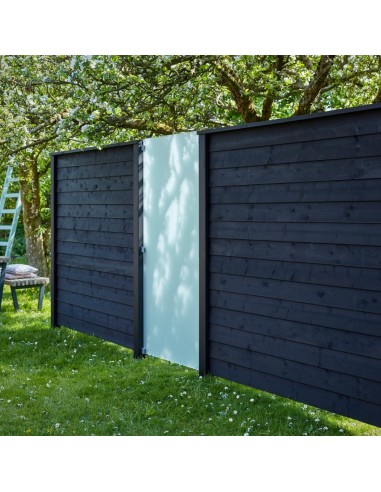 PLUS Klink profilhegn - 174×166 cm - sort - PEFC