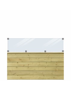 PLUS Klink profilhegn m/glas - 174×125 cm -...