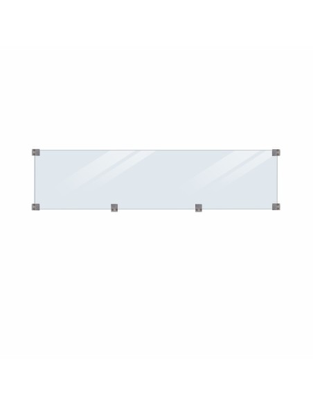 PLUS Klink profilhegn m/glas - 174×125 cm - sort - PEFC