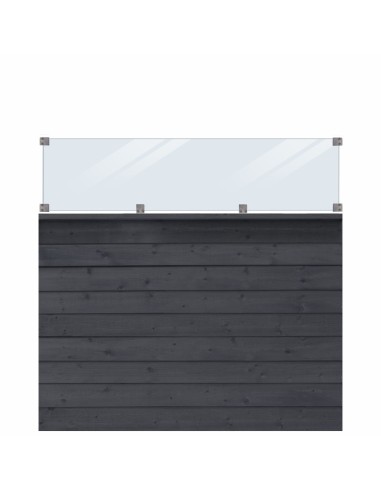 PLUS Klink profilhegn m/glas - 174×163 cm -...