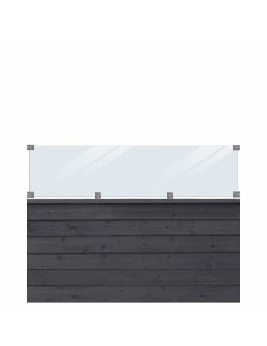 PLUS Klink profilhegn m/glas - 174×163 cm -...