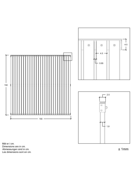 Saga hegn - 150×150 cm - ThermoWood®
