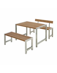 Café plankesæt m/1 ryglæn - 127 cm - ThermoWood®