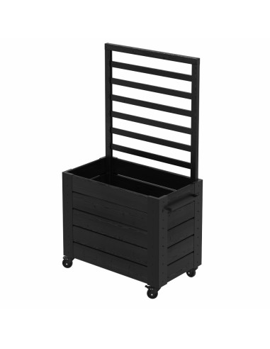 Cubic blomsterkasse m/hjul og espalier -...