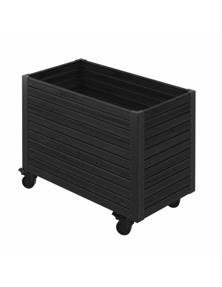 Cubic Living plantekasse m/hjul - 87×47×65,5 cm - sort