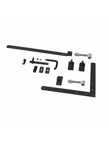 Vinesse enkeltlåge - 100×98 cm - sort - inkl. sort beslag