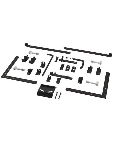 Sendai dobbeltlåge - 200×180 cm - sort - inkl. sort beslag