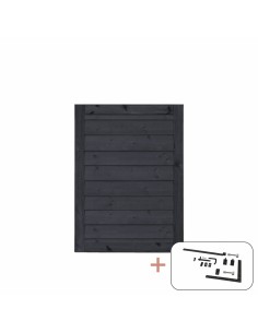 PLUS Klink enkeltlåge - 100×125 cm - sort - PEFC - inkl....