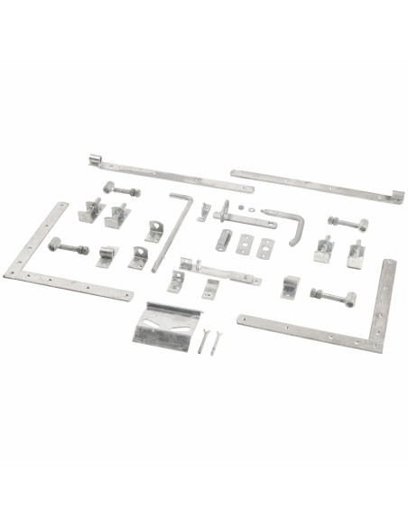 Country dobbeltlåge - 300×98 cm - hvid - inkl. beslag