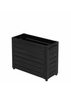 Cubic blomsterkasse m/fødder - 120×50×92 cm - sort