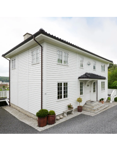 Hardieplank Hvid Træstruktur fibercement...