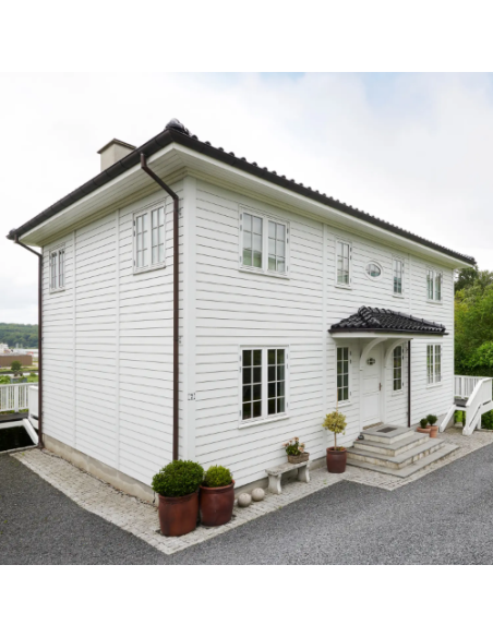 Hardieplank Hvid Træstruktur fibercement 8x180x3600mm