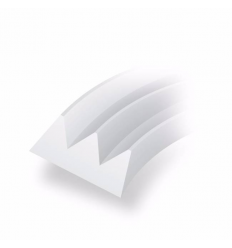 ETAB Tætningsliste hvid E-Profil 9x4MM 6MTR