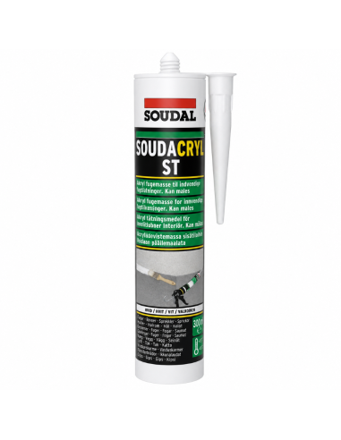 Soudal SoudaCRYL ST Acrylfugemasse 300 ml - HVID