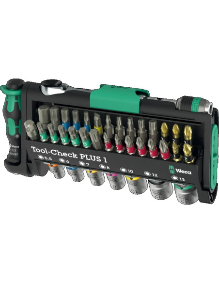 Wera bits/toppesæt - Tool check plus 1