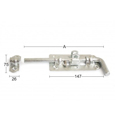 Habo skudrigle låsbar 340mm varmeforzinket