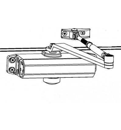 Habo dørpumpe / dørlukker DS 1604 - sølv