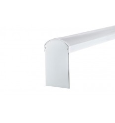 Hvid endekap til rygningsprofil - 17,5° - 32,5°